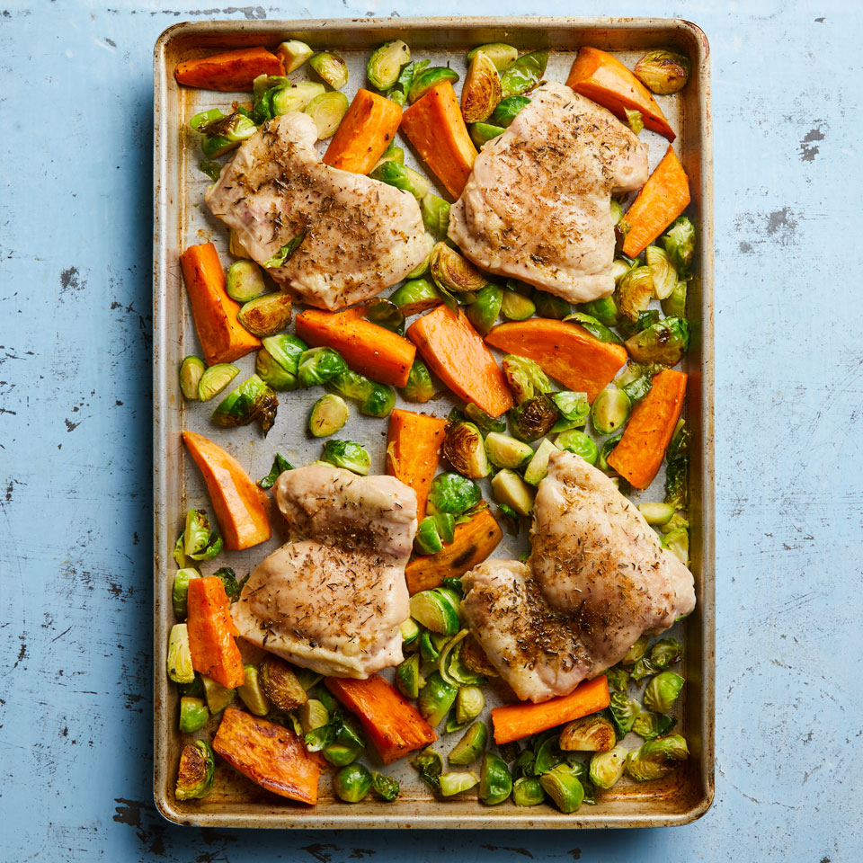 Sheet-Pan Chicken & Brussels Sprouts