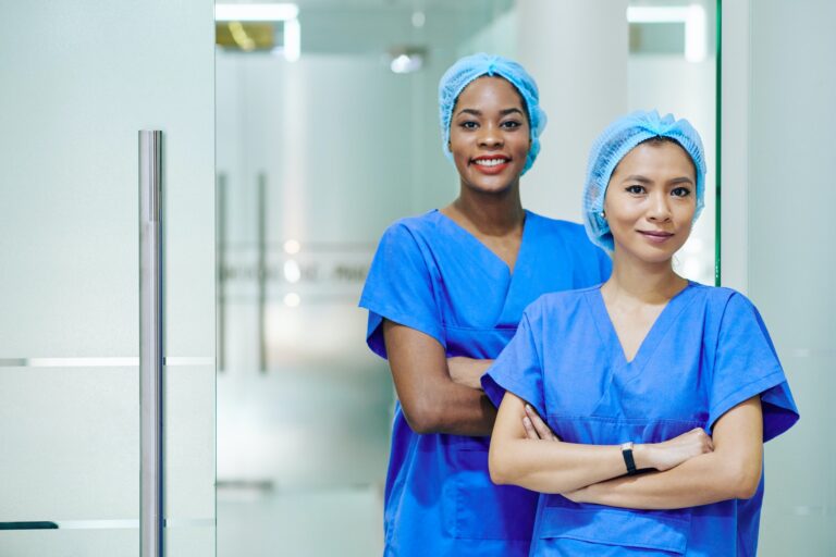 Pretty multi-ethnic medical nurses
